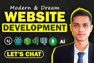 build custom website, web development, full stack frontend backend developer