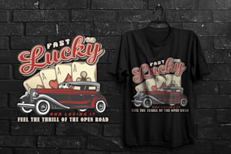 design a vintage cartoon mascot t shirt or any graphics