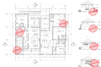design modern mep architectural building plans residential projects city permit