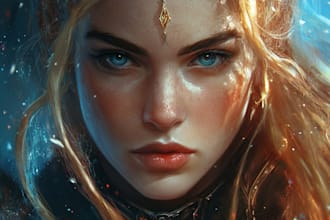 draw a fantasy character portrait for you
