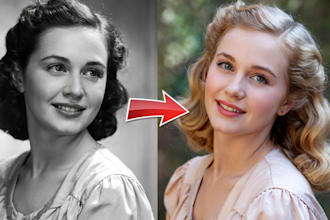 restore and colorize old black and white photos