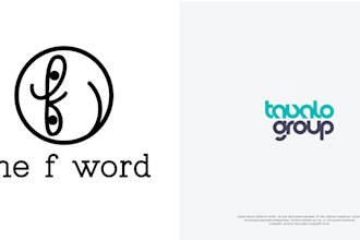 do minimalist letter wordmark logo design 24 hours