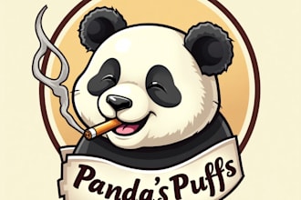 design high quality esport panda mascot logo with unlimited revision