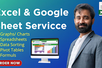 do excel and google sheets creation and formatting