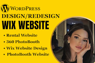 photo booth website ,360 photo booth website, rental, wix website design, wix