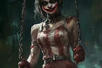 draw horror character illustration