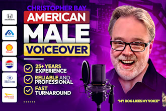 record high quality, professional voiceover tracks for you