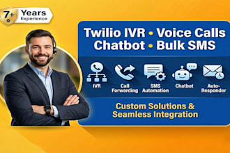 develop twilio SMS, voice call, and autoresponder solutions
