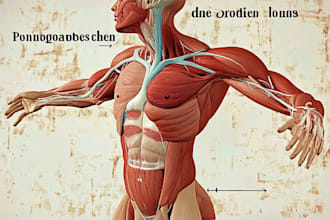 draw exercise, medical and anatomy illustrations