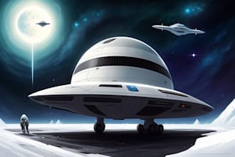 design spaceship, sci fi illustration and sci fi art