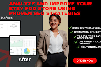 analyze and improve your etsy pod store using proven SEO strategies