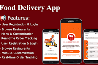 create modern UI UX design for your food delivery app