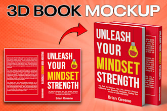 design 3d book mockup and ebook mockup