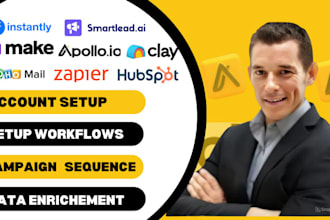 connect clay com with instantly hubspot smartlead ai zoho zapier make workflows