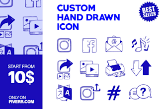 create custom handdrawn icon set