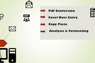 convert pdf to excel, word , scan pages to excel, data entry