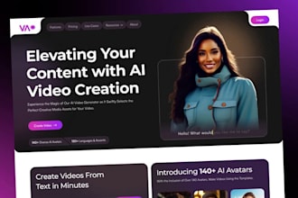 create ai video generator app, ai video generator website, ai saas website