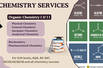 be your online tutor for organic, physical, analytical, and general chemistry