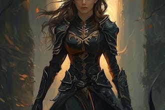 create fantasy character portrait art