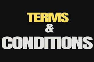 draft terms and conditions