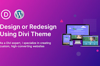 design or redesign your wordpress website using divi theme