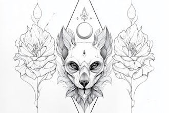 create unique custom tattoo any tattoo design, tattoo artist
