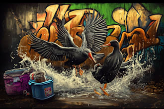 illustrate custom abstract psychedelic art for your merchandise, graffiti art