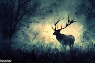 make digital painting, concept art, scifi, fantasy landscape, or album cover
