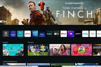 develop smart tv app, iptv app, vod app, samsung  tv app and android tv app