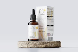 make a label design, cosmetic package, box design and serum