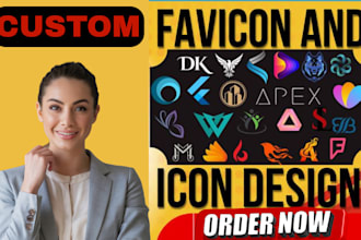 create professional and premium favicon logo for your website brand in 24 hours