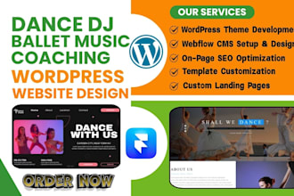 design dance studio ballet coaching hiphop artist dance studio wordpress website