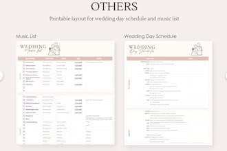 create a wedding checklist venue vendor sourcing and wedding music sheet