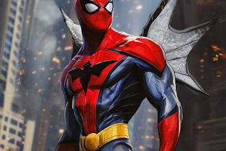 draw a best fantasy super hero character art for you