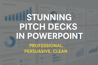 make a modern catchy PPT and  canva pitch deck presentations