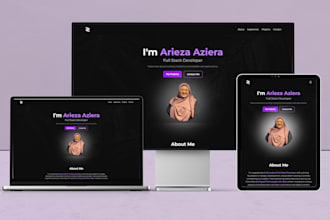 design and develop a responsive personal website
