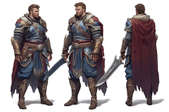 draw dnd party art and fantasy characters illustration