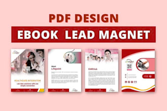 design ebook, pdf, workbook and lead magnet