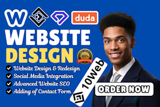 build durable 10web website, duda website, durable ai website, weebly website