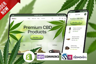 design premium cannabis, cbd, weed, hemp ecommerce website