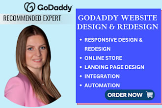 develp godaddy website, design or redesign godaddy website godaddy ecommerce SEO
