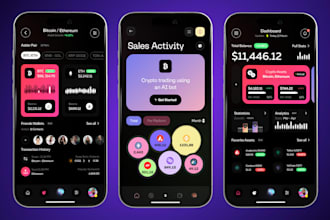 design mobile app UI UX crypto wallet web 3 ai trading figma