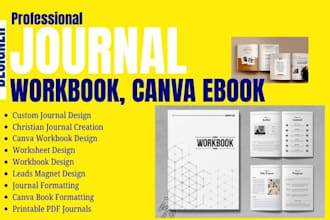 design ultimate digital journal, fillable workbook, notebook, printable journal