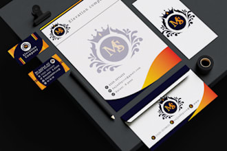 design professional business card, letterhead, and envelope for your brand