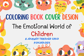 create fun coloring book cover and pages for amazon KDP
