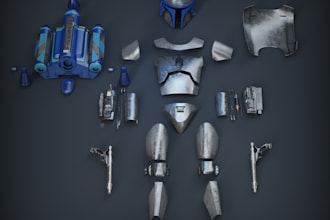 sculpt 3d cosplay props 3d airsoft gun model accessory 3d weapons for printing