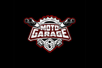 design a motorcycle jet ski repair service logo