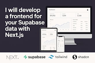 develop a frontend for supabase with nextjs, tailwindcss