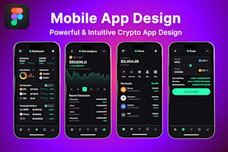 design crypto wallet or fintech trading app ui ux in figma