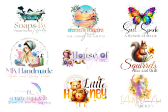 design signature, feminine, boho watercolor logo